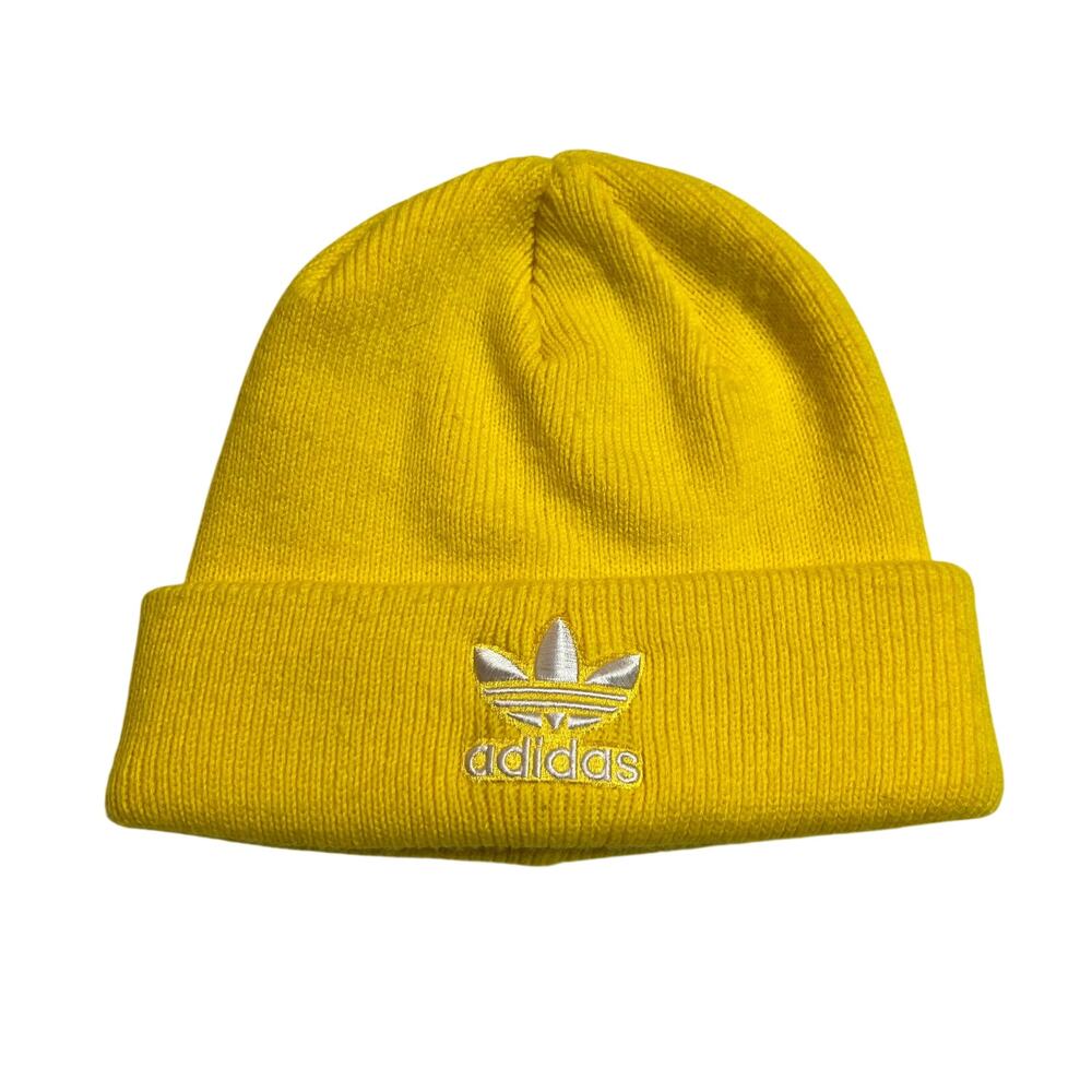 Adidas Embroidered Trefoil Logo Ribbed Knit Beanie Size O/S Streetwear Colorful